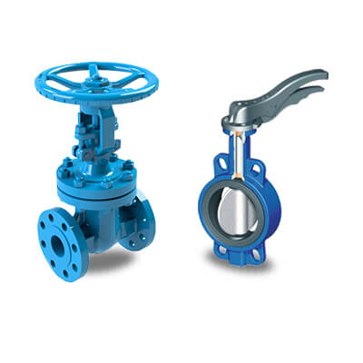 Butterfly, check and gate valves