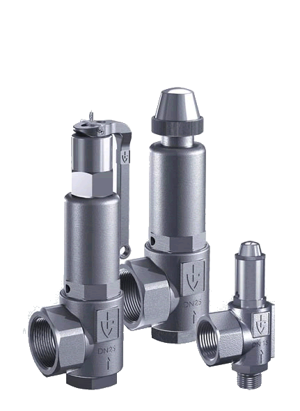 Type test approved safety valves angle-type for industrial applications